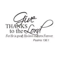 thumbnail image 3 of Adhesivo de pared Give Thanks to the Lord Religious Psalm 136:1, 3 of 4