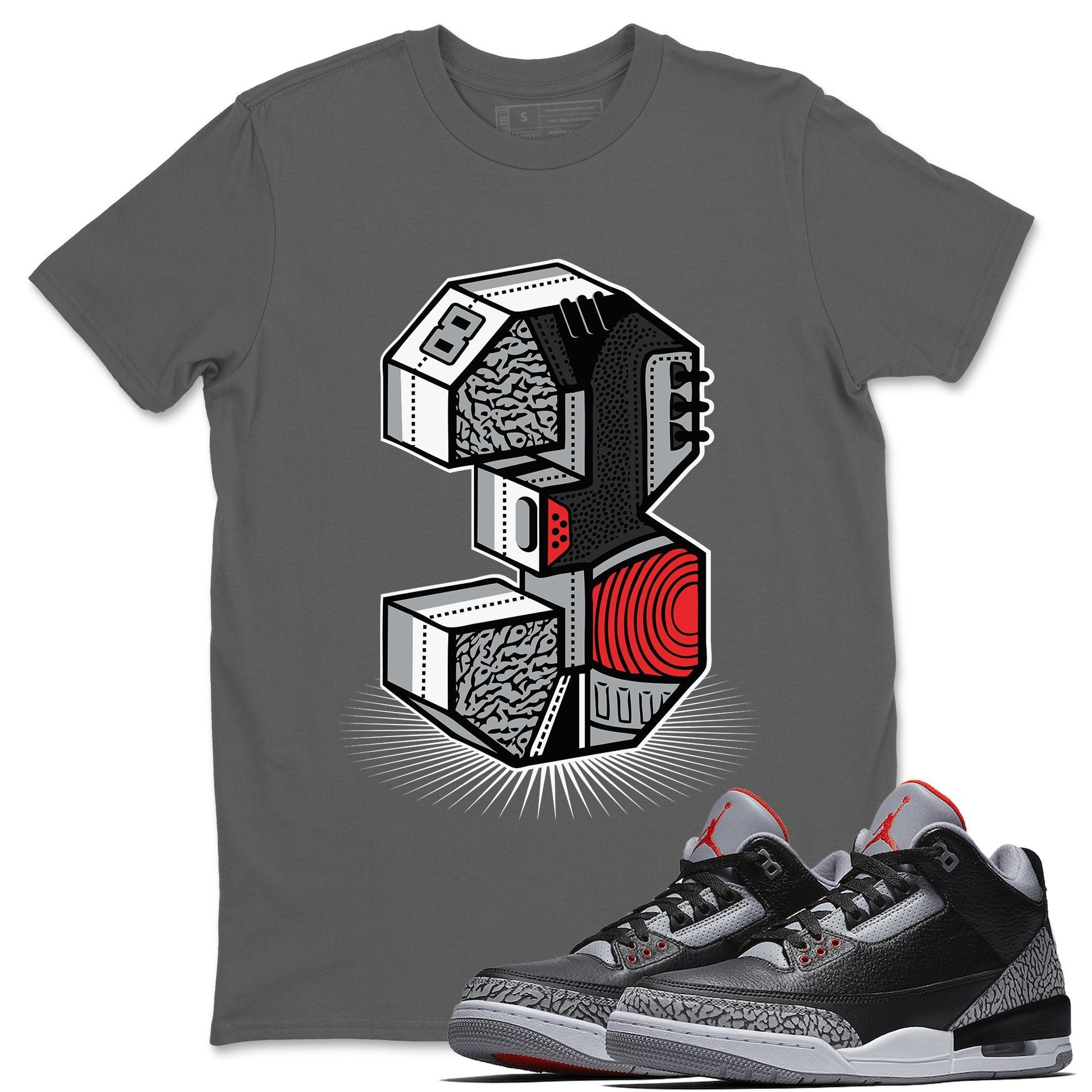Utrolig Tegnsætning Polar Three Statue Cool Grey T-Shirt Jordan 3 Black Cement Sneaker Matching Outfit  (Cool Grey / XX-Large) - Walmart.com