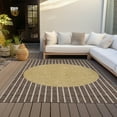 thumbnail image 6 of Addison Rugs Chantille Indoor/Outdoor Transitional Stripes Brown Washable Rectangle Rug, 8' x 10', 6 of 6