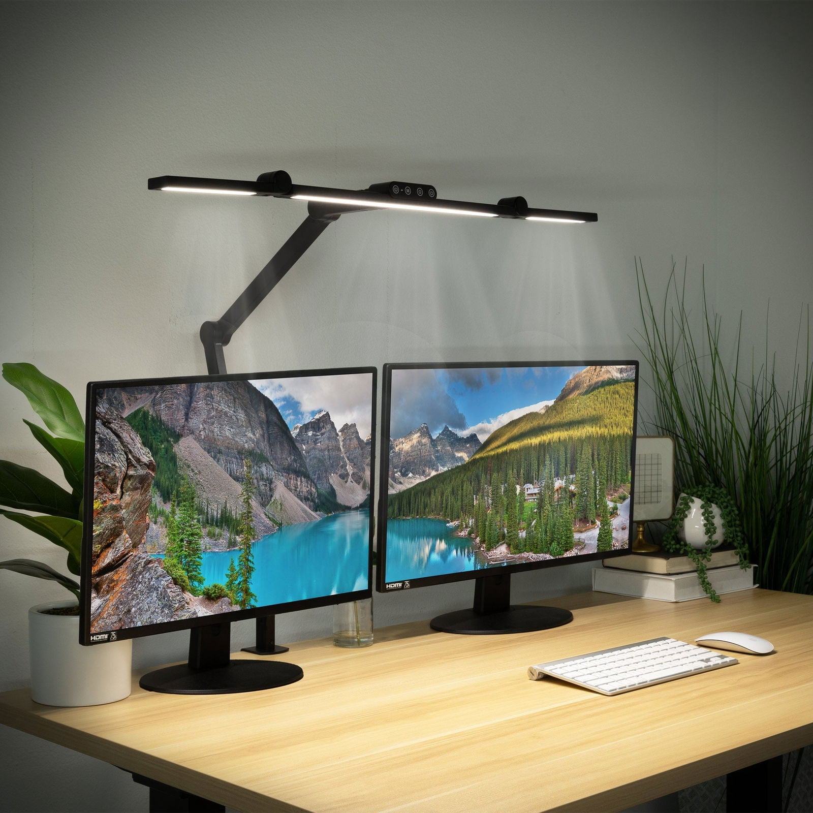LED Desk Lamp with Swing Arm, Clamp-On, Dimmable, 5 Brightness Levels, 5 Color Temperatures, Touch Control, Eye-Caring, Adjustable for Home Office & Crafting
