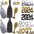 thumbnail image 1 of IFANLANDOR 3Pcs New Years Party Table Confetti Decor Glass Happy New Year Text For Home Festival Look, 1 of 5