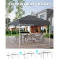 thumbnail image 4 of 10x10 Pop Up Canopy Tent, Outdoor Canopy Tent with 3 Adjustable Height, Easy Set Up Canopy with 4 Sandbags & Carrying Bag for Camping, Parties,Outdoor Events, 4 of 7
