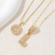 thumbnail image 1 of Paquete de 2 collares colgantes con letras iniciales., 1 of 3