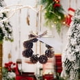 thumbnail image 4 of Pinecone Wreath under $5! Cagogo Mini Pinecone Christmas Wreath, Rustic Natural Ornament, Hanging Tree Decoration, Fireplace Mantel Decor, Holiday Window Accent, Set of Two Wreaths, 4 of 6