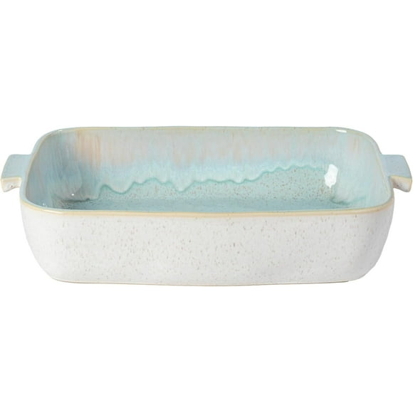 Casafina Ceramic 16" x 10.75" Rectangular Baker - Eivissa Collection, Sea Blue | Oven & Dishwasher Safe Bakeware | Food Safe Glazing | Restaurant Quality Dinnerware
