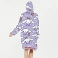 Cinnamoroll Wearable Blanket Hoodie Sherpa Hooded Blanket, Cozy