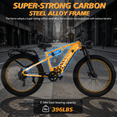 thumbnail image 6 of EOEOTWO Electric Bike for Adults, 750W 28MPH Fast Ebike with 48V 17.5Ah Removable Battery, 26" x 4.0 Fat Tire Mountain Bike, Full Suspension Electric Bicycle, 396 lbs Max Load, UL 2849, 6 of 11