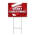 thumbnail image 1 of Merry Christmas (18" x 24") Yard Sign, Includes Metal Step Stake, 1 of 6