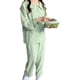 thumbnail image 1 of Pijama de 2 piezas para mujer, otoño/invierno, talla XL, manga larga, estampado de corazones verdes, 1 of 8