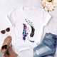 thumbnail image 4 of Puntoco Blusa de manga corta informal con estampado vintage de verano para mujer Puntoco Puntoco-5635, 4 of 5