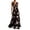 Black, variant on Womens Maxi Dresses Flowy Ruched Floral Print Boho Dress Wrap V Neck Sleeveless Sundress Elegant Formal Party Wedding Guest Dresses Beach Vacation Outfit