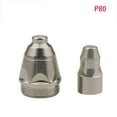 thumbnail image 2 of 10 pcs plasma cutter cutting nozzle tip P80A hole 1.1-1.7mm Copper electrode nozzle cutting machine parts Thick hafnium wire, 2 of 4