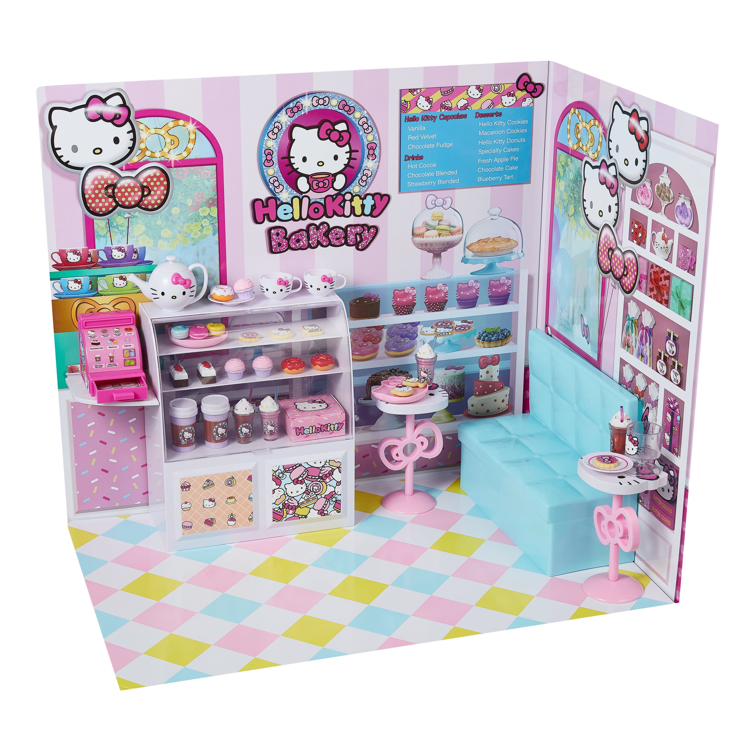 Hello Kitty Bake Shop Toy Play Set Cash Register Cupcake Included