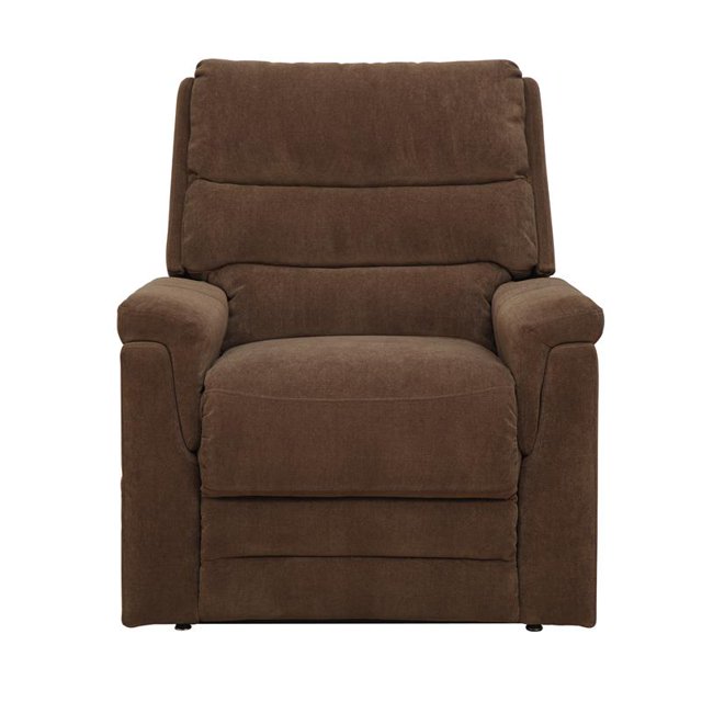 Home Fare Upholstered Power Recliner Lift Chair in Coffee Brown
