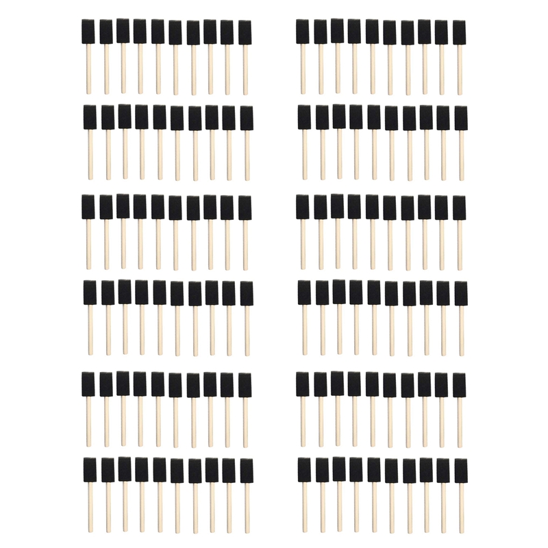 120Pcs Small Foam Paint Brush Sponge Foam Brush Painting Set Wood