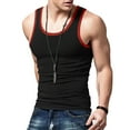 thumbnail image 5 of Bcfgryg Men's Wear Slim Casual Sports Men's Summer Matching Color Undershirt Vest Vest For Men Black XL, 5 of 5