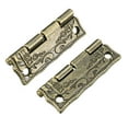 thumbnail image 4 of Unique Bargains Charnières Rétro Sculptées en Bronze Antique 1.4 Pieds Remplacement avec Vis 2 Pcs, 4 of 6