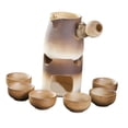 thumbnail image 4 of Tetera de cerámica con tazas de té con mango en cuerda con filtro de té, teteras de granja, Infusor de té para casa de té de Picnic , marrón perfecl Tetera, 4 of 8