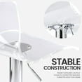thumbnail image 5 of Bar Stools Set of 2, Adjustable Acrylic Swivel Airlift Barstools, Modern Counter Stools with Back and Footrest for Bar, Kitchen, Dining Room (Clear), 5 of 9