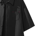 thumbnail image 5 of Big & Tall Mens Cotton Linen Shirt Button Down Short Sleeve Breathable Beach Shirt Fathers Gift M-5XL, 5 of 5