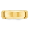 thumbnail image 3 of 10k Yellow Gold 7mm Beveled Edge Comfort Fit Wedding Band Size 5.5 1BEC070, 3 of 5