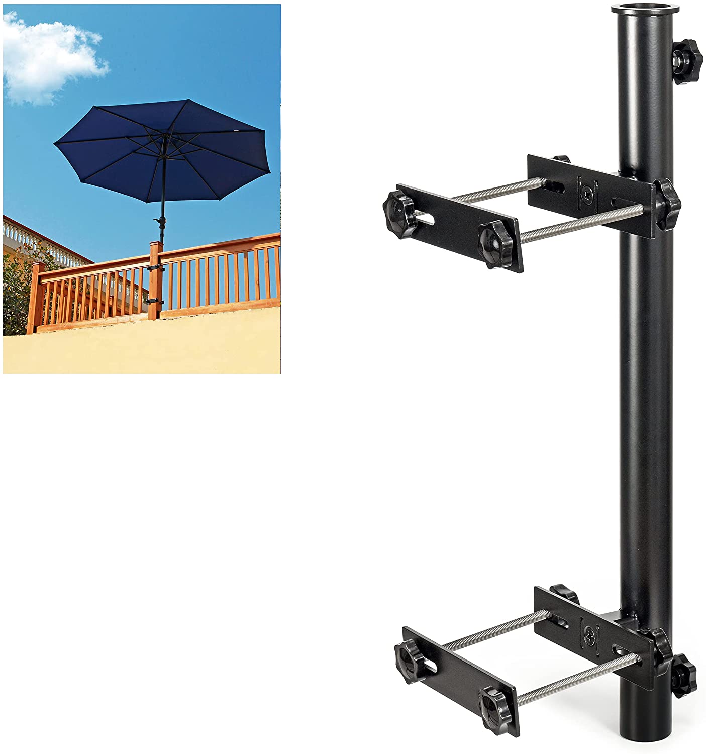 Patio Umbrella Holder Stand,Deck Umbrella Mount,for Outdoor Fixed on
