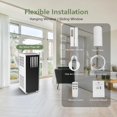 thumbnail image 6 of IdealHouse 8000 BTU Portable Air Conditioner, 4-in-1 AC Unit with Fan, Dehumidifier & Sleep Mode, Remote Control, Baby Lock, Cools Rooms Up to 350 Sq. Ft., Easy Setup, 115V, 6 of 7