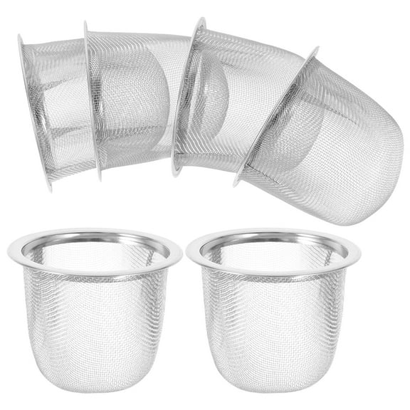 Masteelf 6pcs Stainless Steel Tea Strainer Infuser Pot Accessories Filter Mesh Small