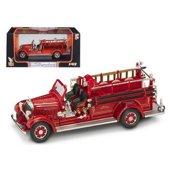 Road Signature 1935 Mack Type 75BX Fire Engine Red 1-43 Diecast Model Car