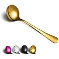 thumbnail image 2 of ReaNea Gold Soup Spoons 6 Pieces Stainless Steel Round, 2 of 8