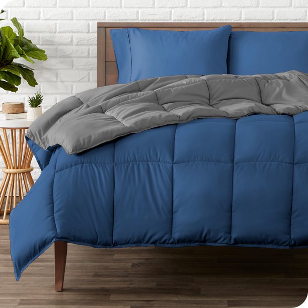 Bare Home Ultra Soft Reversible Comforter, Goose Down Alternative, Twin