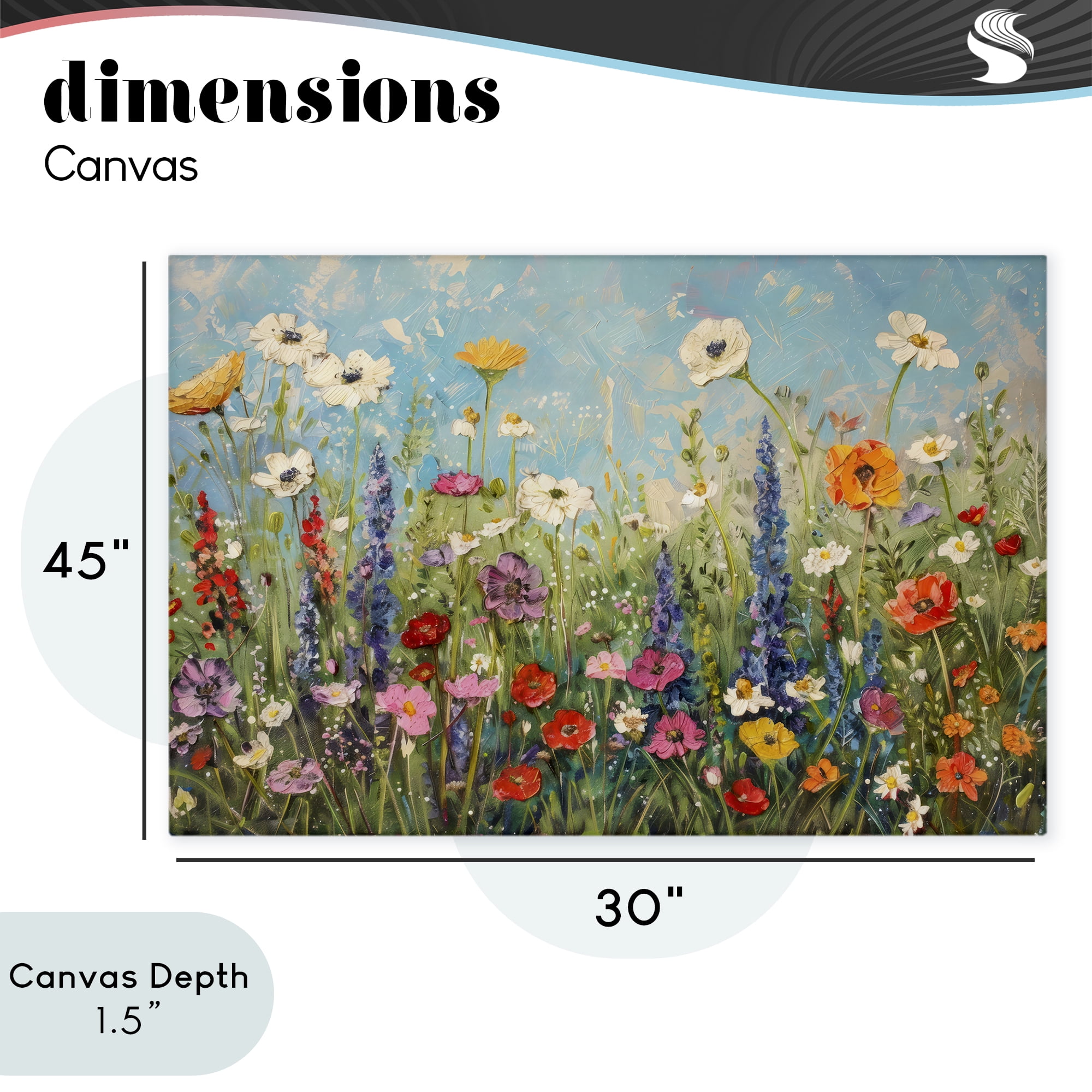 Stupell Industries Wildflower Field of Spring Blooms Canvas Wall Art, design by Creative Studio
