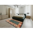 thumbnail image 5 of Ahgly Company Machine Washable Indoor Square Traditional Dark Sienna Brown Area Rugs, 3' Square, 5 of 7