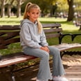 thumbnail image 4 of Girl's Flare Leggings High Waisted Bootcut Yoga Dance Pants Casual Stretch Bell Bottoms Cotton Pant Cute Fashion Lightweight Trousers 4-16 Years, 4 of 6