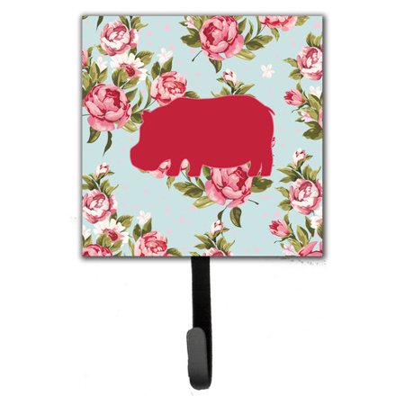 

Caroline s Treasures Hippopotamus Shabby Elegance Roses Wall Hook