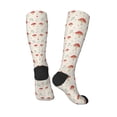 thumbnail image 4 of Daiia Sports Socks Mushroom Printed Novelty Crew Socks for Men Women Knee High Socks Cotton Socks Soft & Breathable Support Unisex Socks, 4 of 9