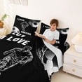 thumbnail image 4 of Erosebridal I Love Soccer Full Size Sheets, Sport Bed Sheets for Men and Boys, 4 Pieces, 1 Flat Sheet, 1 Fitted Sheet and 2 Pillowcases, 4 of 6