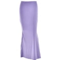 thumbnail image 4 of ZHOGXU Womens Skirt High Waist Solid Color Fashion Comfortable Elegant Maxi Skirt For Casual Daily Wear,Purple,S, 4 of 4