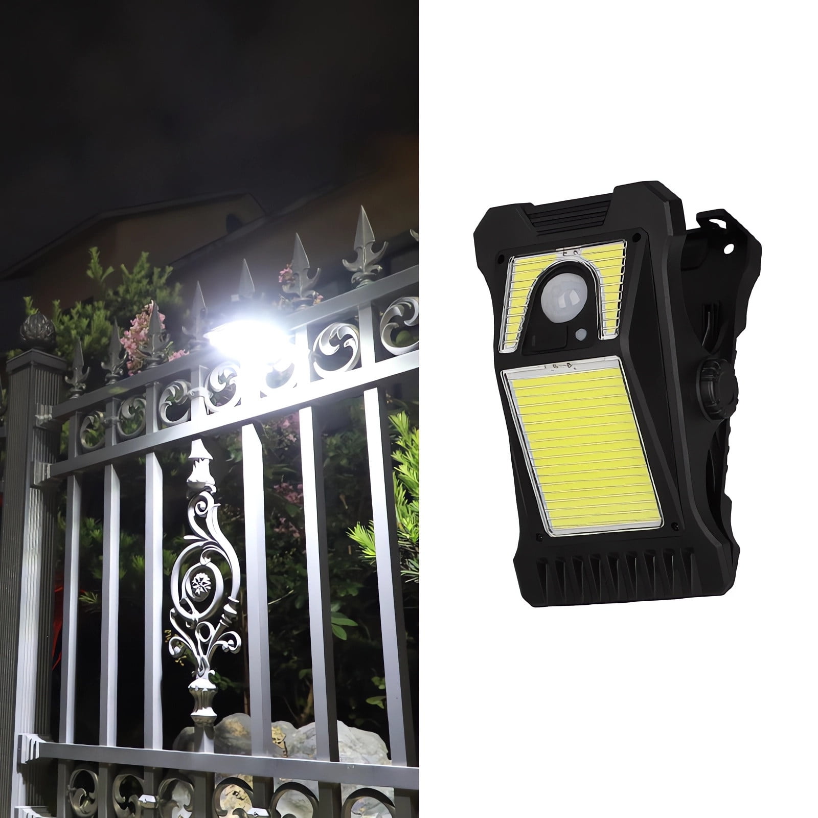 2PC Solar Outdoor Clip Light With COB Source, Motion Detection, Portable For Garden, Yard, Pathways, Easy Installation, Waterproof Design