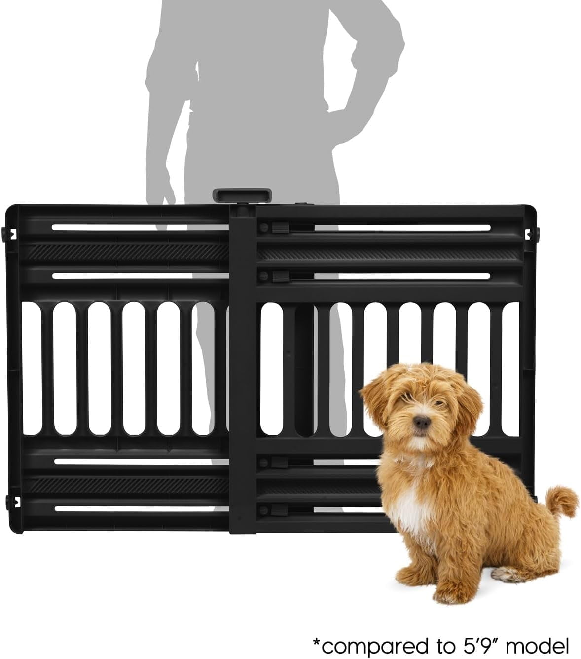 IRIS 24"-39" Dog Gate, Adjustable Indoor Pet Barrier, Pet Gate for Puppy, Small Dog, Cat
