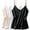 Black/White/Champagne, variant on 3 Pack: Womens Silk Satin Tank Top V Neck Camisole Cami Spaghetti Strap Top Loose Sleeveless Blouses Tank Shirt