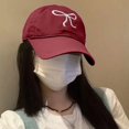 thumbnail image 4 of JingChun Bow-Tie Baseball Cap for Women Fashion Sun Hats for Women Trucker Hat Y2k Sun Cap Visor Cap Hiking Travel Trendy, 4 of 6