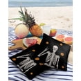 thumbnail image 4 of Outdoor Throw Pillow Cover Halloween Funny Skull Skeleton Waterproof Cushion Covers 2 Pack Spooky Pumpkin Ghost Face on Black Pillow Cases Home Decoration for Patio Garden Couch Sofa, 4 of 7