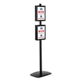 thumbnail image 3 of M&T Displays Double Sided Free Standing Black Aluminum Display Stand Brochure Sign Holder Snap Frame 4x(8.5x11), 3 of 18