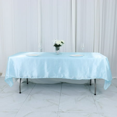 

Efavormart 60x102 Rectangle Blue Wholesale SATIN Tablecloth Banquet Linen Wedding Party Restaurant Tablecloth
