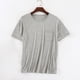 thumbnail image 1 of Pijama de manga corta para hombre, cuello redondo, manga corta, con bolsillo, para el hogar, fino, Mordai, 1 of 8