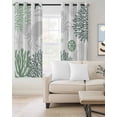 thumbnail image 2 of Green Grey Crab Coastal Kitchen Curtains Summer Coral Nautical Cafe Short Curtains for Bathroom Blackout Window Curtain Grommet Small Window Treatment Tier Drapes for Bedroom Living Room 42"x45"x2, 2 of 9