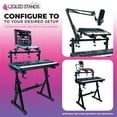 Liquid Stands Dual Piano Keyboard Stand w/ 2nd Tier Z Style