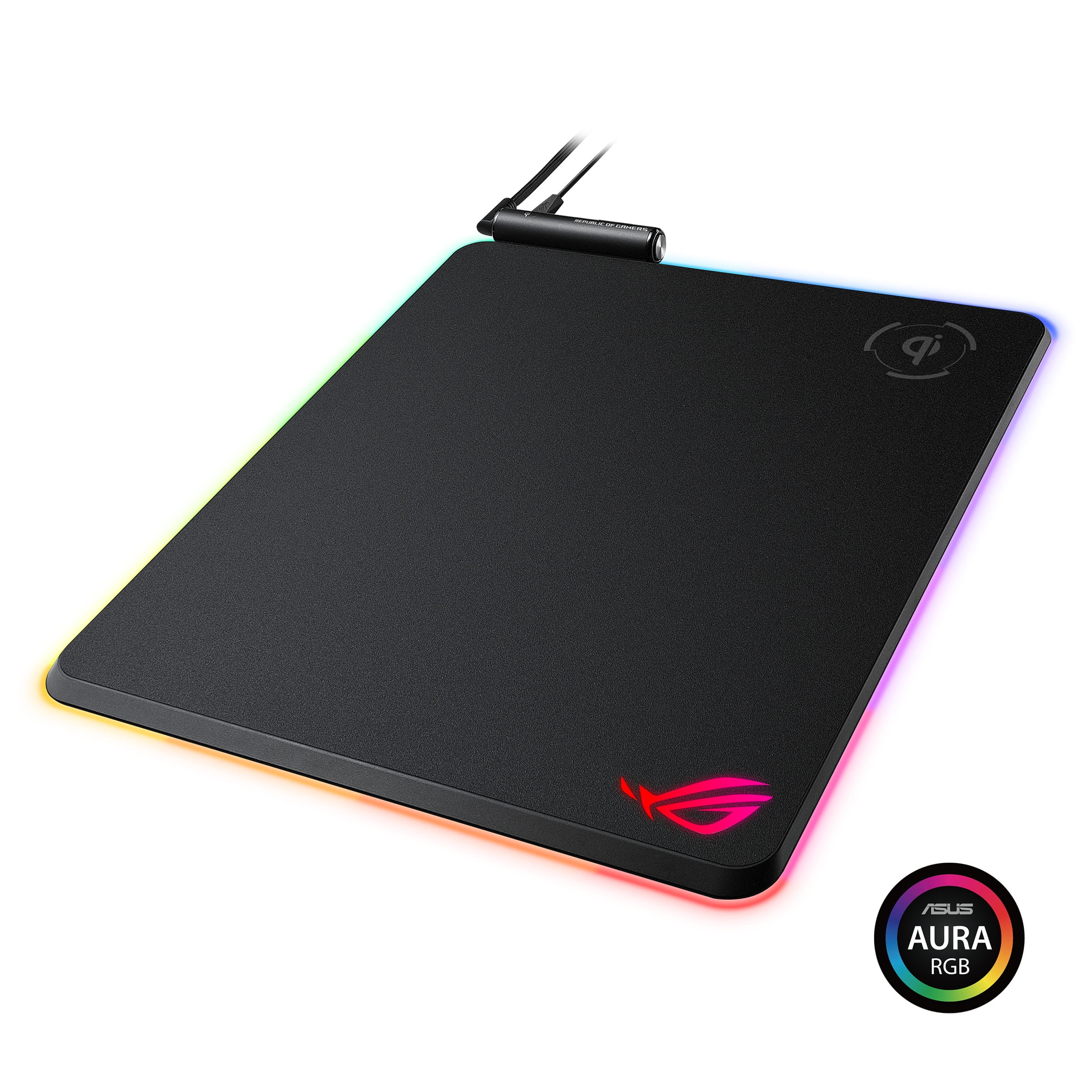 ASUS ROG Balteus Qi Wireless Charging RGB Hard Gaming Mouse Pad