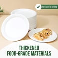 thumbnail image 3 of 9 Inch Paper Plates 100 Pack - 100% Compostable Dinnerware | Leak & Grease Resistant Disposable Plates for Parties, Microwavable, Bulk Eco-Friendly - White, 3 of 8
